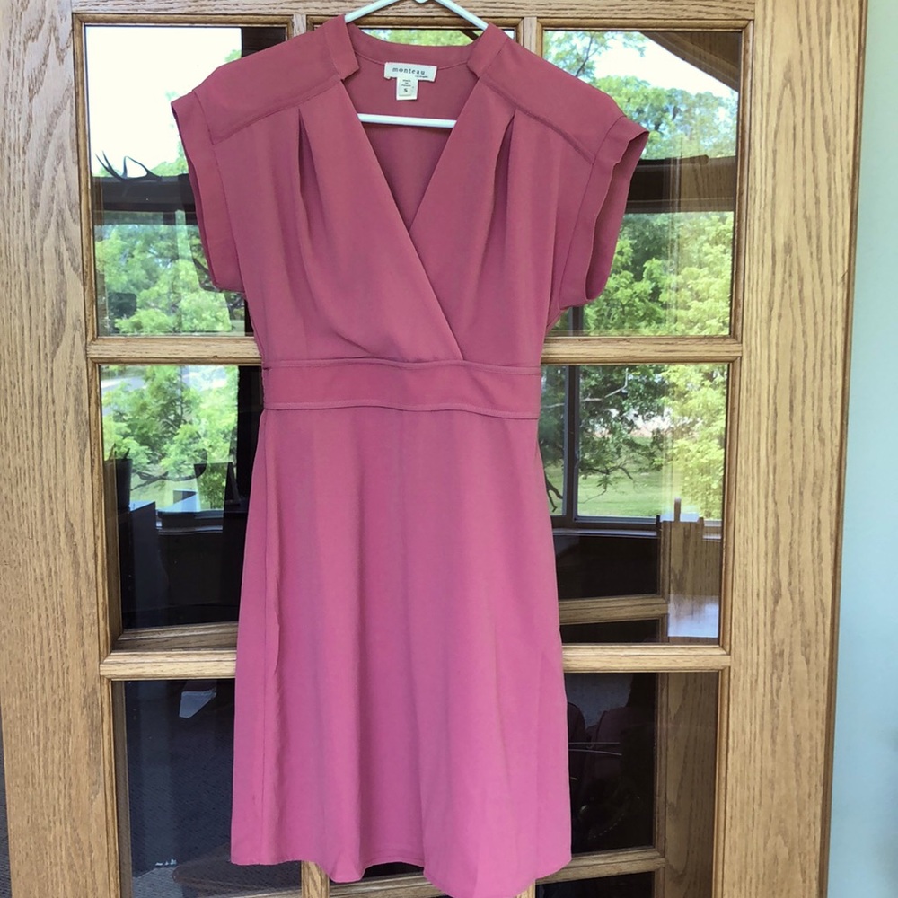 Blush Pink V-Neck Dress